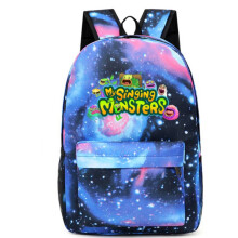(StarBlue,1)My Sing Monsters Backpack Load Reduction Waterproof Large Capacity School Bag