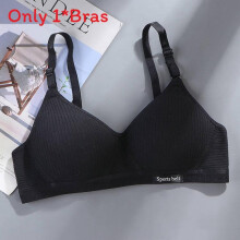 (Black, 38/85AB) Breathable Bralette Cotton With Removable Straps For Teen Support And Comfort
