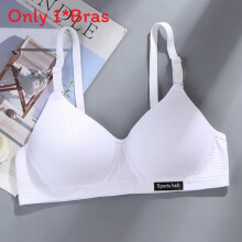 (White, 32/70AB) Breathable Bralette Cotton With Removable Straps For Teen Support And Comfort