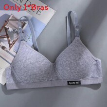 (DarkGrey, 38/85AB) Bralette Cotton Breathable With Removable Straps For Teen Comfort And Support