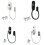 (White,Ordinary)Window Door Restrictor Security Cable Key Lock Child Baby Thickened Safety 2