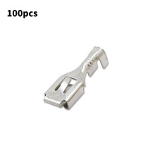 (Silver 6.3mmA)Electronics Tinned Copper Spade Terminal Connectors Applications Automotive