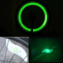 (Green)Bicycle Spoke Light Mountain Bike Willow Leaf Wire Hot Wheel Riding Accessories