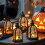 4 Pack Halloween LED Lanterns Witch Ghost Pumpkin Table Decorations 2