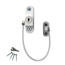 (White,Ordinary)Window Door Restrictor Security Cable Key Lock Child Baby Safety Thickened