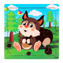 (Style 19)Wooden Children Puzzle Toy Animal Graphics Preschool Education Building Skills