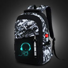 (Music)Night Luminous Backpack Boys Girls Bookbag Cool School Bag Shoulder Fashion Bags