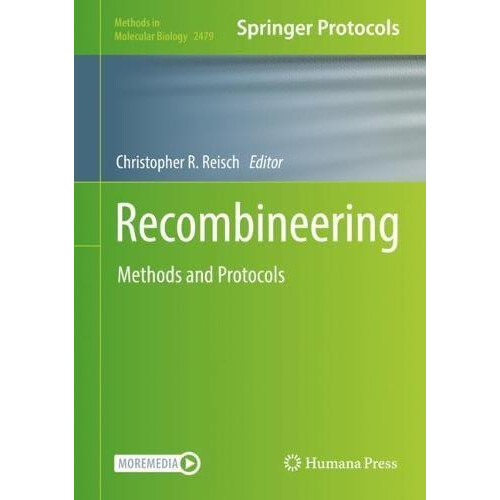 Recombineering Methods and Protocols Hardcover Book