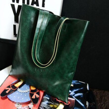 (Green)Bolsa tote de ombro portátil vintage com estampa de moda grande capacidade impermeável