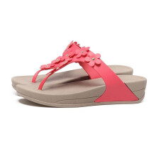 (Plumred,39Foot Length24.5cm/9.8in)Wedge Flip Flops Sandals Thick Sole Open Toe Shoes For Women Beach Home Summer