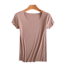 (Khaki,2XL)Hot Short Sleeves Sexy Women Basic Tees Clubwear Tops Cropped Blouse Tshirt