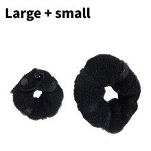 (Black)Women Nylon Silk Button Organize Hair Tools Caterpillar Shape Headwear Decorate