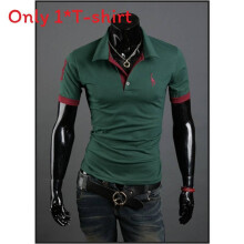 (Green,3XL)Camiseta clássica de poliéster respirável manga curta para homens casuais presente da moda