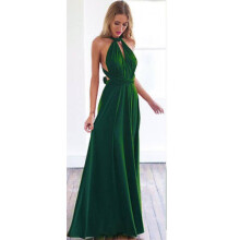 (Dark Green,M)Women Evening Dress Convertible Style Bridesmaid Long Dresses Clothing Fashion
