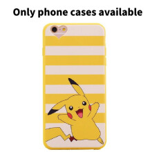 (Stripe-5)Pokmon Pikachu Cartoon Silicone Phone Cover Durable Material Design Teens
