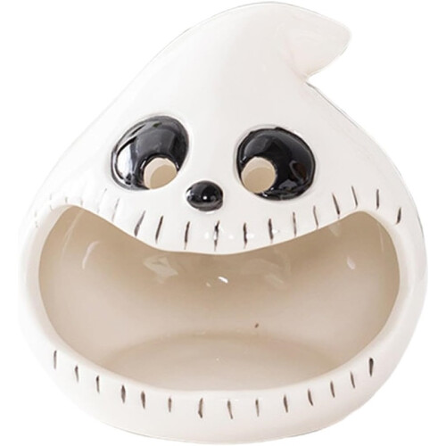 Ceramic Ghost Witch Hat Candle Holder Candy Dish Halloween Table Decor