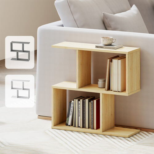 (White) Levede Sofa Side Table Modern Bedside Table Plant