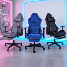 (Grey) Levede Office Gaming Chair Luxury Warm Recliner