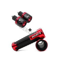 (Blue-C) (Red-C) For Ducati Monster 696 795 796 797 821 937 S2r 800 Motorcycle Accessories Aluminium Cnc Hand Grips Handle Bar End Cap