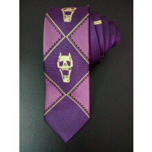 Jojos Bizarre Adventure Killer Queen Kira Yoshikage Cosplay Skull Purple Tie