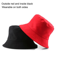 (Red)Chapéu pescador dupla face chapéu sol verão chapéu bacia chapéu Panamá chapéu balde chapéu unissex