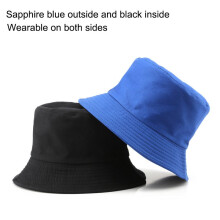 (RoyalBlue)Chapéu pescador dupla face chapéu sol verão chapéu bacia chapéu Panamá chapéu balde chapéu unissex