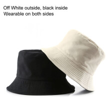 (OffWhite)Chapéu pescador dupla face chapéu sol verão chapéu bacia chapéu Panamá chapéu balde chapéu unissex
