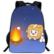 (7)Mochila Lankybox desenho animado bolsa escolar bolsa de livros viagem universitária bolsas para estudantes ao ar livre