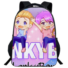 (23)Mochila Lankybox desenho animado bolsa escolar bolsa de livros viagem universitária bolsas para estudantes ao ar livre