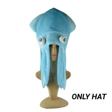 (Blue Octopus)Halloween Funny Hat Octopus Squid Duck Mushroom Headgear Photo Props Adult Child