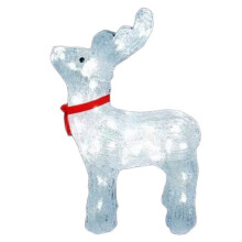 Christmas Deer Ornament Acrylic Sculpture, Chen Modeling Decoration for Shopping Mall & Holiday Display