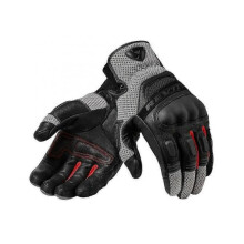 (Black, XXL) (L, Gray) Revit Dirt3 Touch Screen Men's Gloves Genuine Leather Motorbike Moto GP Street Bike Off Road Racing Grey