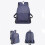 (Blue)Portable Oxford Cloth Backpack Breathable Mesh Water Resistant Features Hiking 3