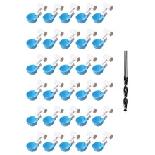 30 Set Automatic Chicken Waterer Cups with Tee Fitting Chicken Drinking Bowl, Water Dispenser Feeder for Duck,