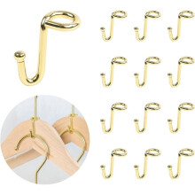 Verbindingshaken voor Kledinghangers, 50 Stuks Gouden Metalen Verlengclips, Stevige -Hangerhaken voor Fluwelen Hangers