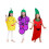 (Pear)Kids Fruit Vegetable Halloween Cosplay Costume Suit Stage Performance Costume 7