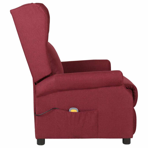 VidaXL vidaXL Massagesessel Weinrot Stoff 2
