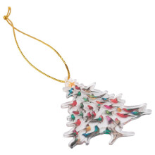 Kerstversiering in de Vorm van een Kolibrie, Kleurrijke Hangende Ornamenten voor in de Boom met een Hanger in de Vorm van een Kerstboom