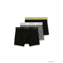 (M, Black/Ink/Blue) Calvin Klein Mens Boxer Shorts (Pack of 3)