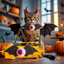 Halloween Dog Bow Tie Adjustable Pet Necktie Cute Costume Collar Accessory