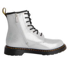 (5 UK, Silver) Dr Martens Girls 1460 Leather Biker Boots