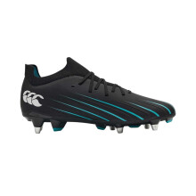 (6 UK, Jet Black) Canterbury Mens Speed Logo Rugby Boots