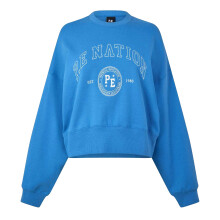 (8 UK, French Blue) PE Nation Womens/Ladies Relaxed Fit Crop Sweatshirt
