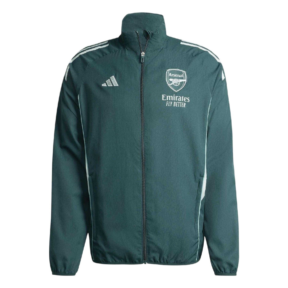 Adidas (L, Green) Mens Arsenal Fc Side Pocket Track Jacket