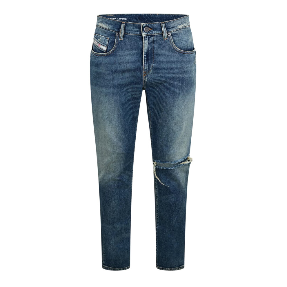 Diesel (30R, Blue Denim) Mens Strukt Slim Jeans