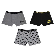 (13 Years, Grey/Black) Batman Boys Cotton Boxer Shorts (Pack of 3)