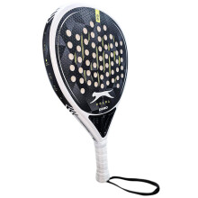 (One Size, White) Slazenger Carbon Fibre Teardrop Padel Racket