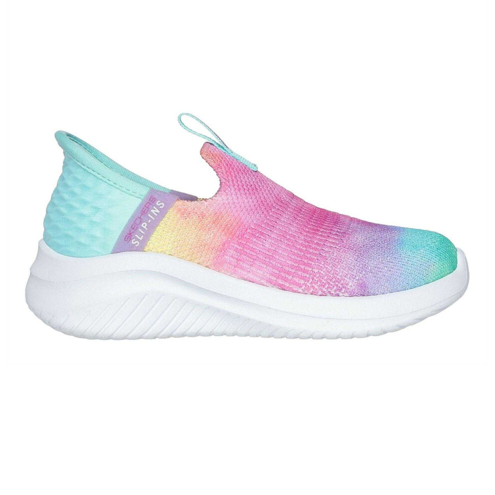 Skechers (9 Uk Child, Multicoloured) Childrens/Kids Ultra Flex 3.0 Rainbow Trainers