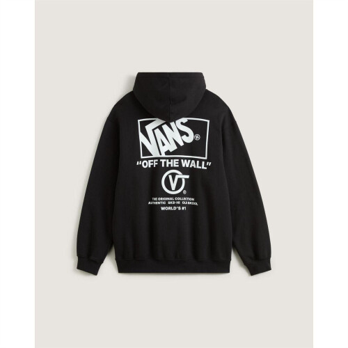 Vans (M, Black) Vans Mens Stacked Hoodie