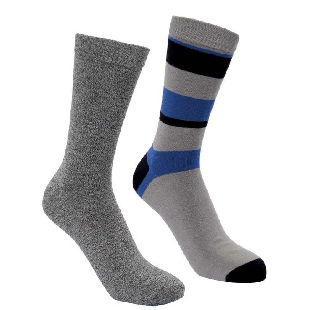 Trespass (3 Uk-6 Uk, Black/Grey/Navy) Unisex Adult Cinque Socks (Pack Of 5)